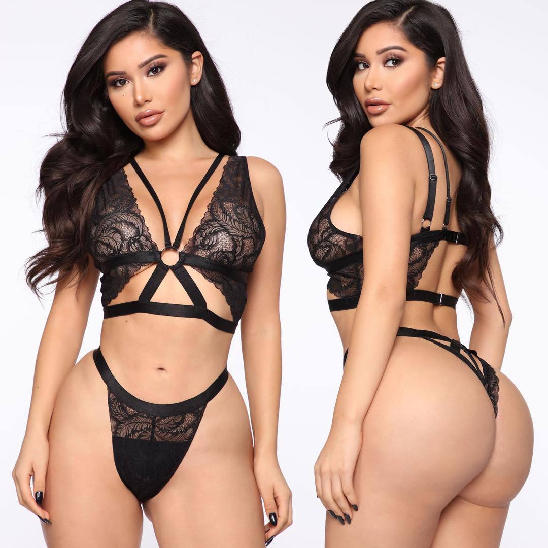 Lace Sexy Three-Point Sheer Mesh Set